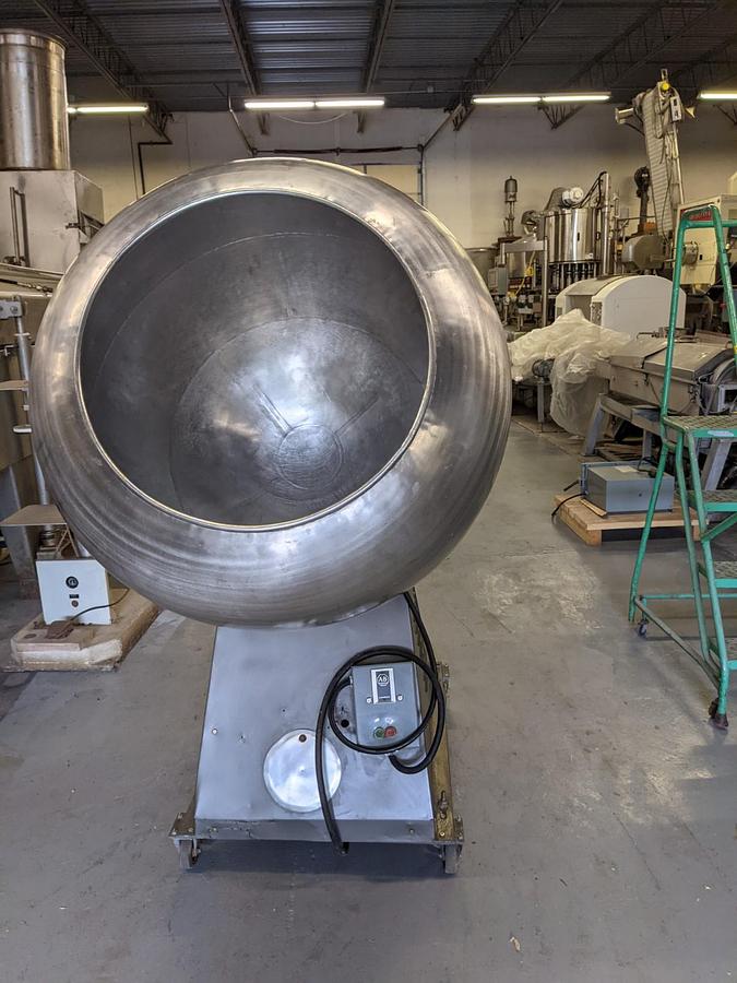Used 36 In. Diameter Stainless Coating Pan, Portable