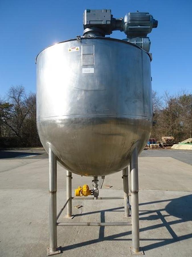 Used 1,000 Gallon Mueller Hemispherical Dual Action Scraper Kettle, 40 PSI Jacket