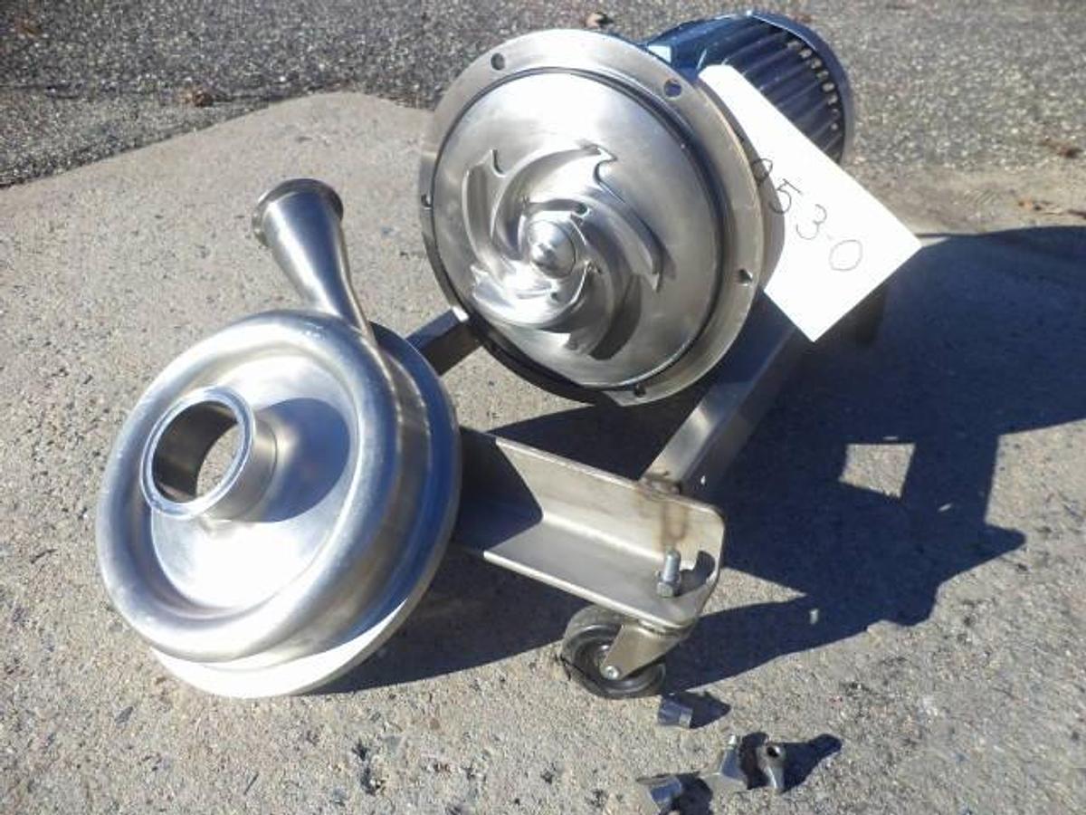 Used 3 In. X 2 In. Stainless Steel Sanitary Centrifugal Pump, 2 HP