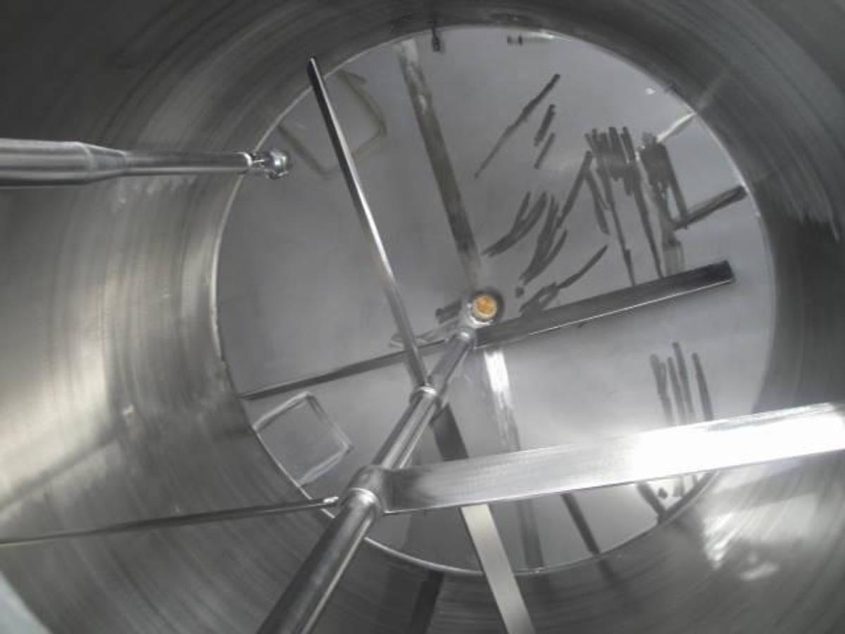 Used 7,000 Liter M.g.t. Stainless Jacketed Mix Tank, Sanitary