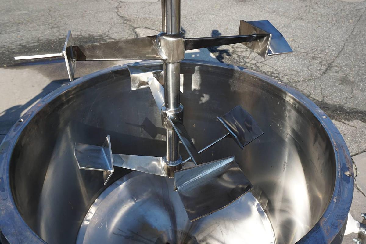 Used A & B Process Systems 160 Gallon Stainless Jacketed Pressurized Kettle/Reactor, 150 PSI
