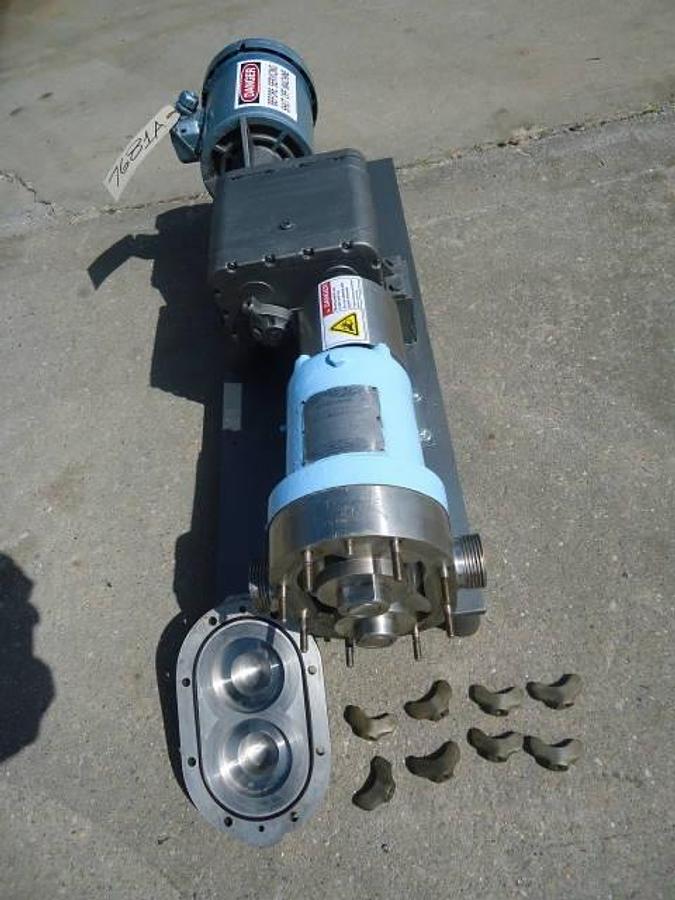 Used Waukesha Size 25 Stainless Steel Positive Displacement Pump