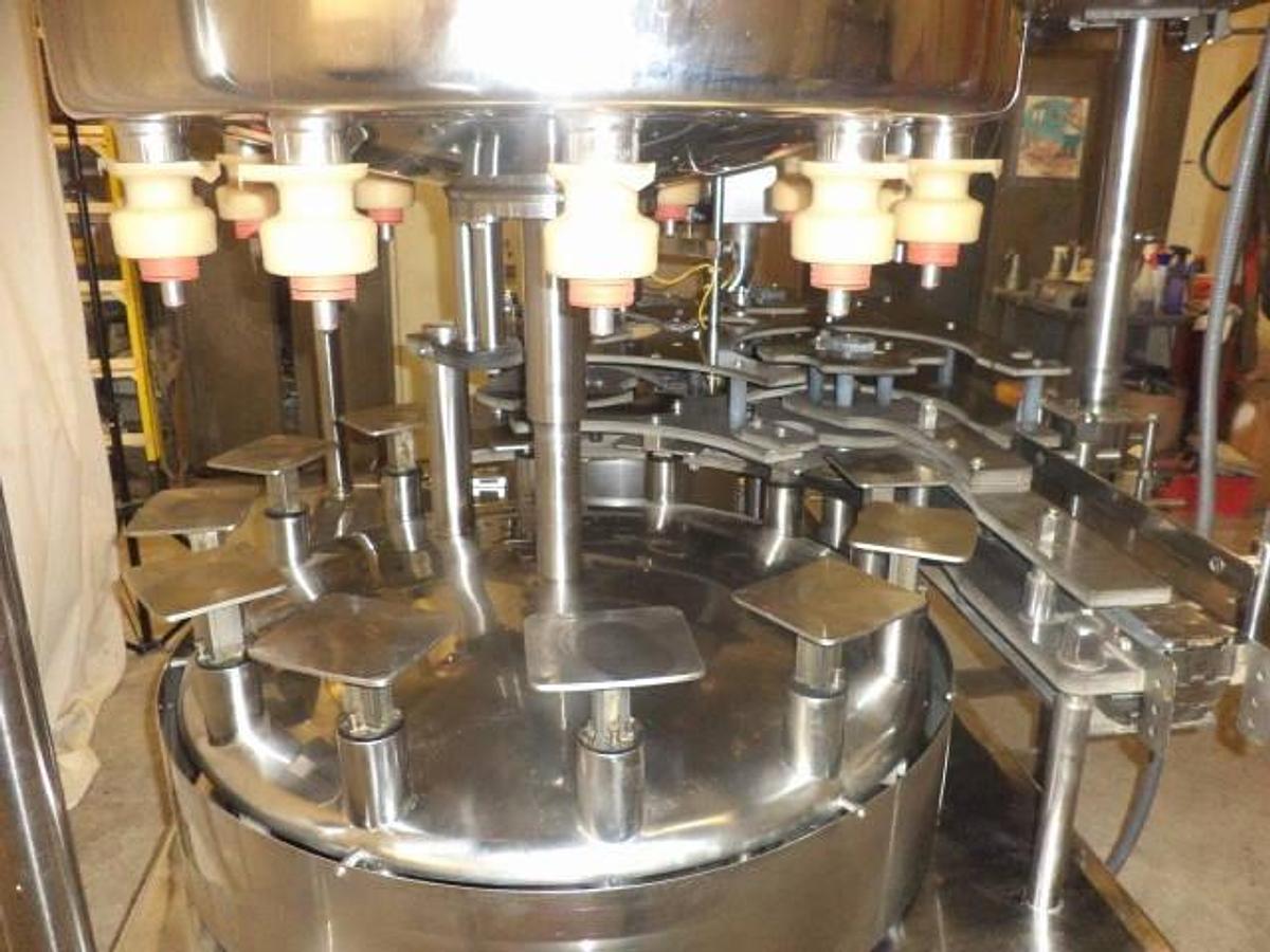 Used Fogg 12-4 Rotary Filler/Capper, Stainless Steel