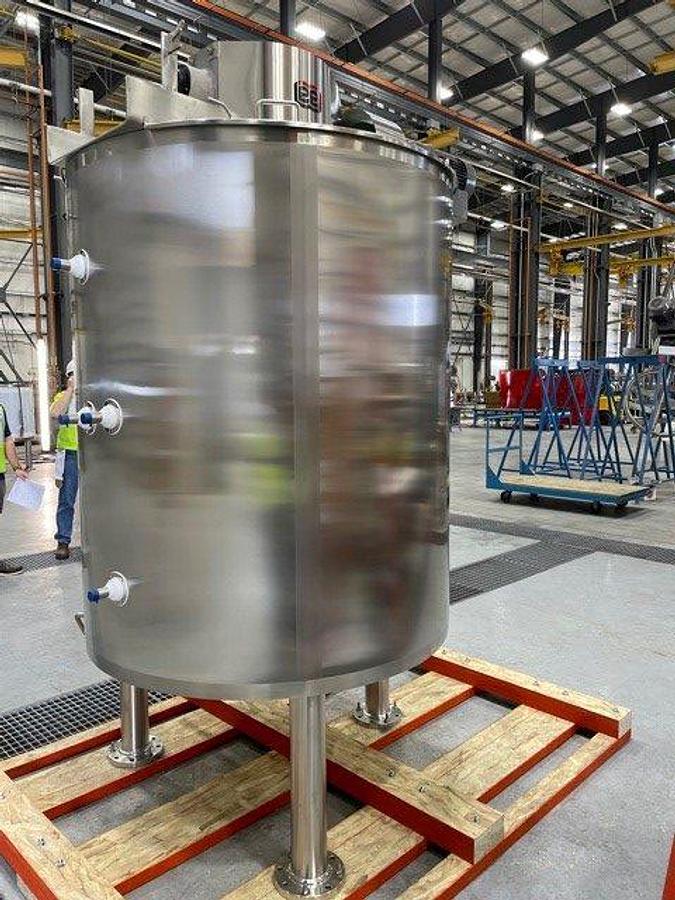 Used 500 Gallon Lee Double Motion Jacketed Tank, 100 PSI