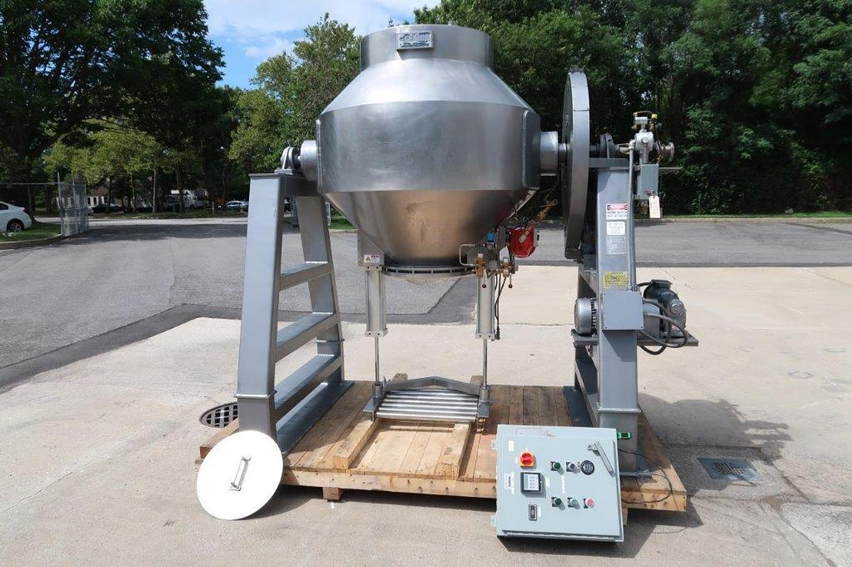 Used Gemco 30 Cu. Ft. Stainless Steel Double Cone Mixer, “Gemco-Matic”