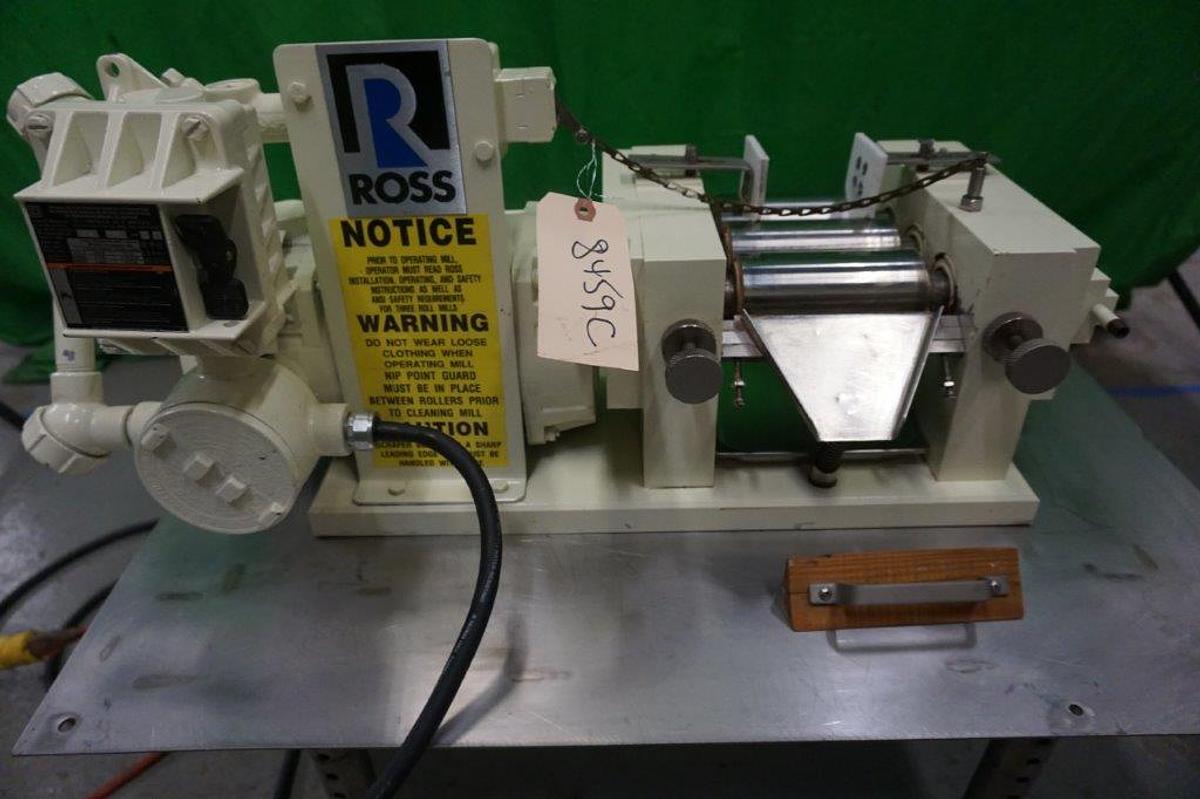 Used Ross 2.5 In. x 5 In. Tabletop Lab Three Roll Mill, XP