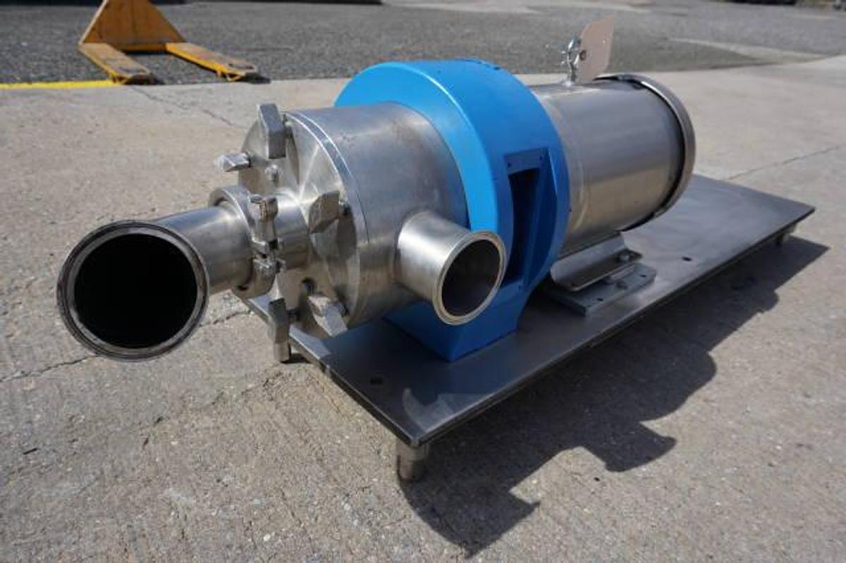 Used Silverson 7.5 HP Stainless Steel Inline High Shear  Mixer, 3 Inch Ports