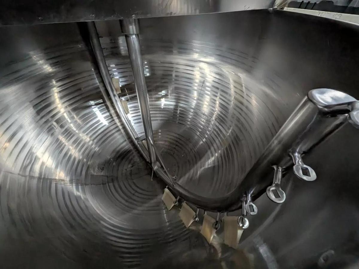 Used 500 Gallon Hamilton SS Jacketed Kettle, Full Sweep