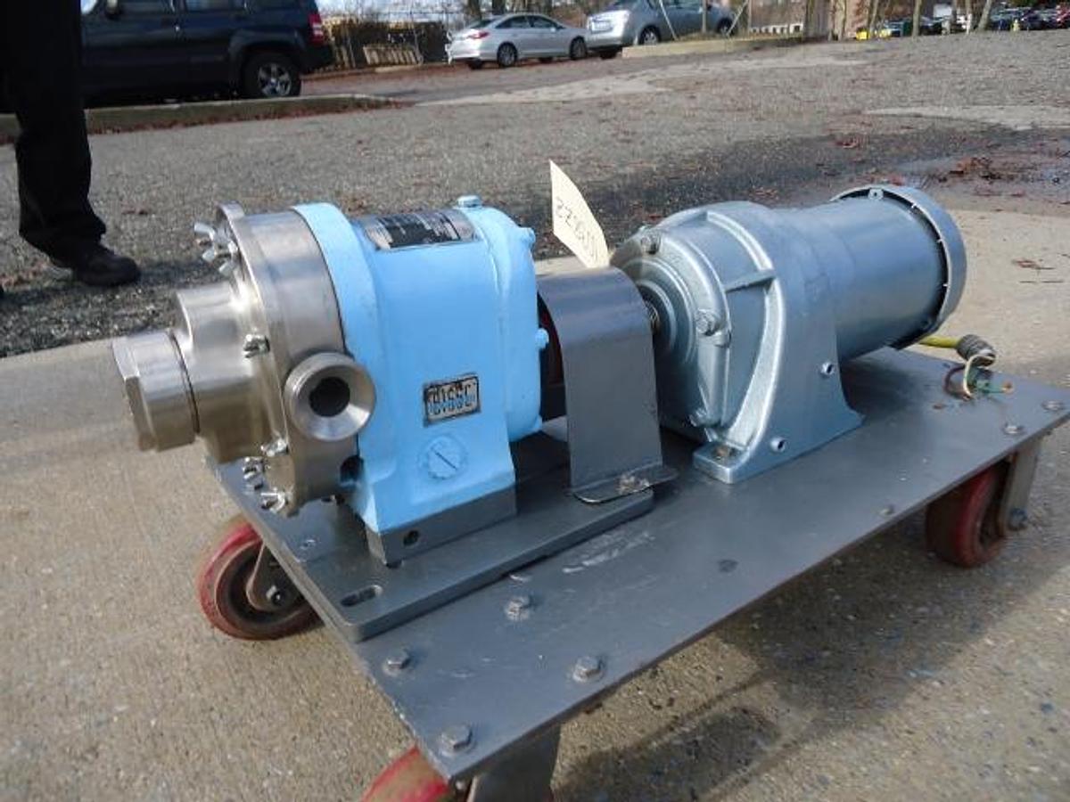 Used Waukesha Size 10 Stainless Steel Positive Displacement Pump, Portable—
