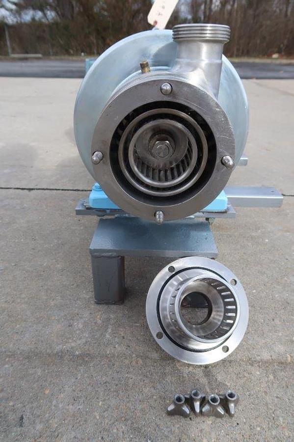 Used Waukesha SP4 Stainless Steel Inline Shear Pump, 10 HP