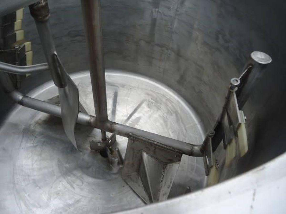 Used 300 Gallon Crepaco Stainless Steel Scraper Agitated Vessel, 75 Psi Jacket
