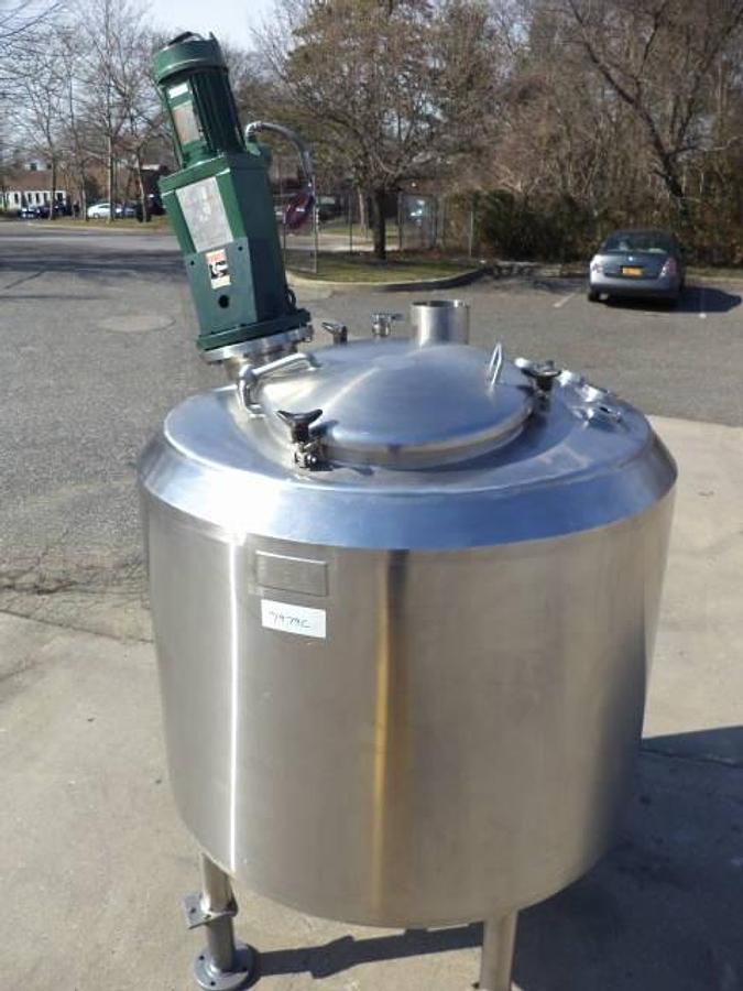 Used 250 Gallon Lee Closed Jacketed Mix Kettle, 316 Stainless Steel