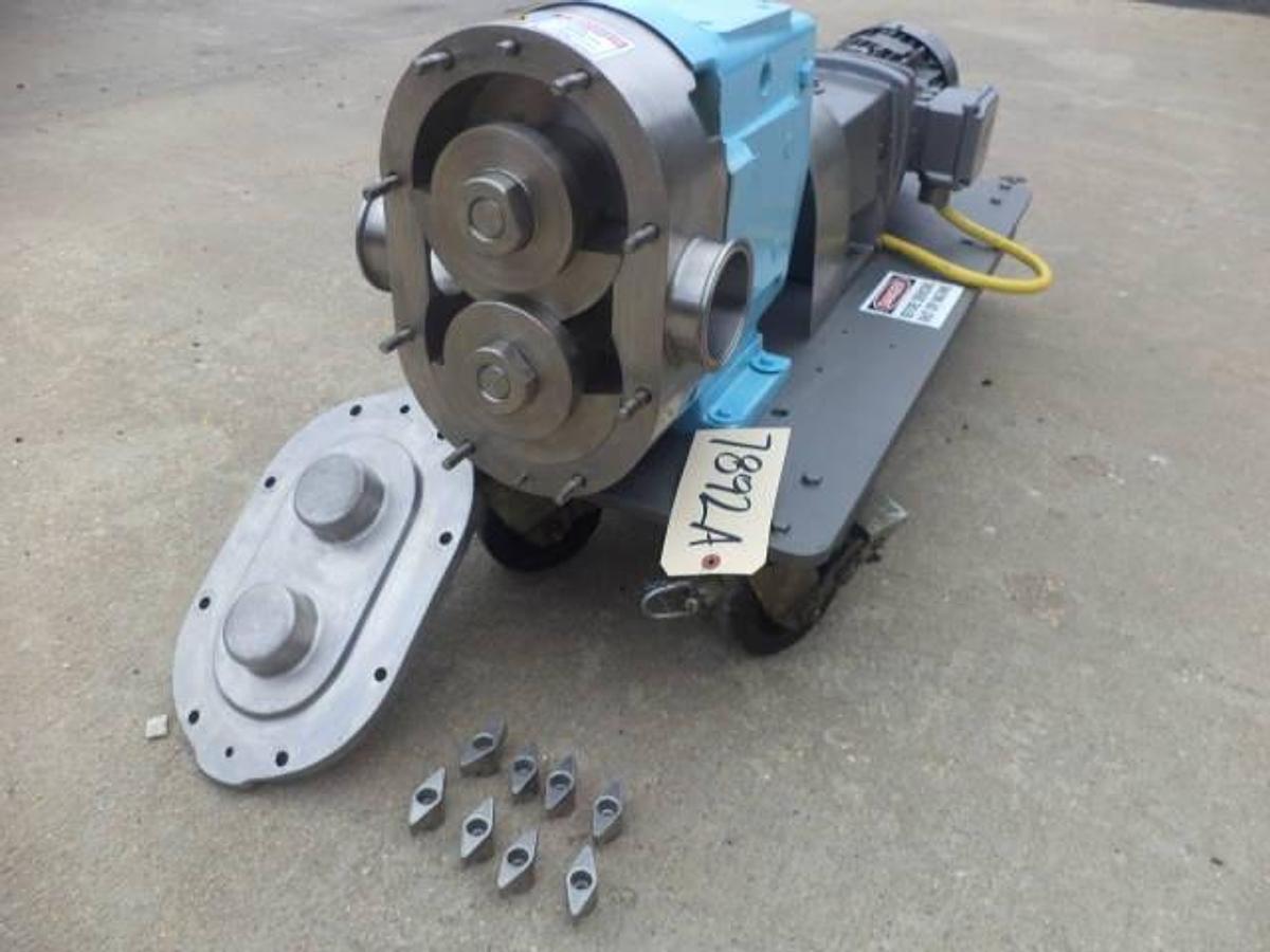 Used Waukesha Size 130 Stainless Steel Positive Displacement Pump, 5 HP