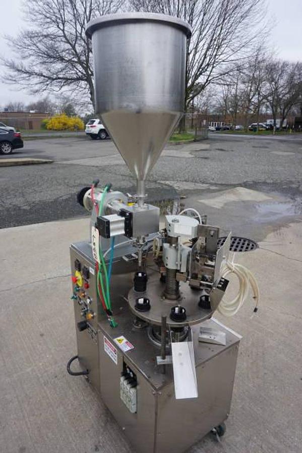Used Prodo-Pak T-30H Plastic Tube Filling and Sealing Machine, 30 per minute