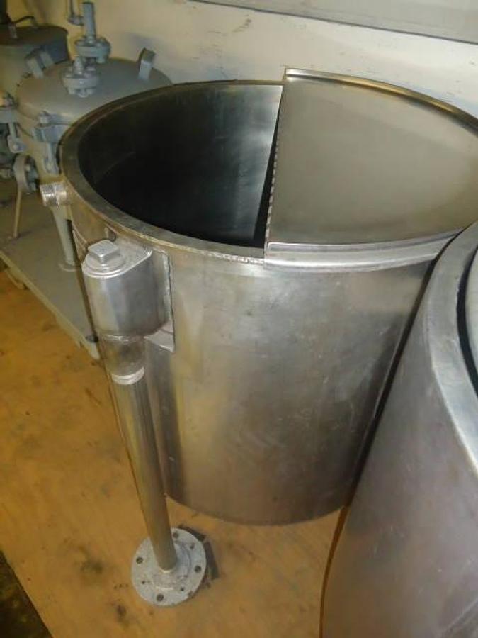 Used 65 Gal. B&g 316 Stainless Steel Jacketed Vertical Mix Tanks