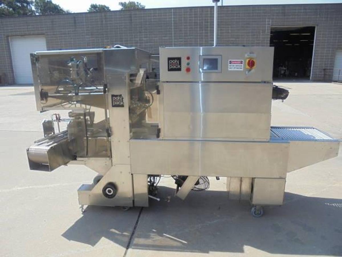 Used Polypack Shrink Bundling Machine With Tunnel, Stainless Steel