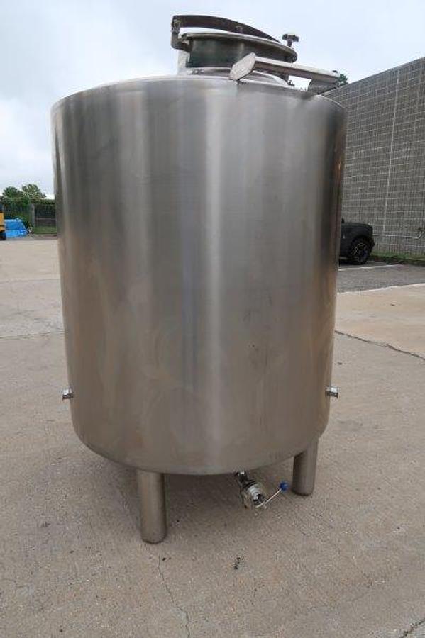 Used 300 Gallon Stainless Closed Jacketed Tank, Sanitary