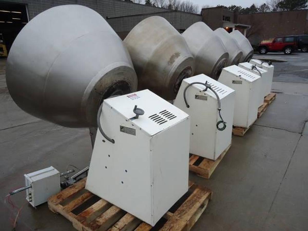 Used 48 In. Diameter Vector Stainless Steel Coating Pans With Variable Frequency Drive (5)