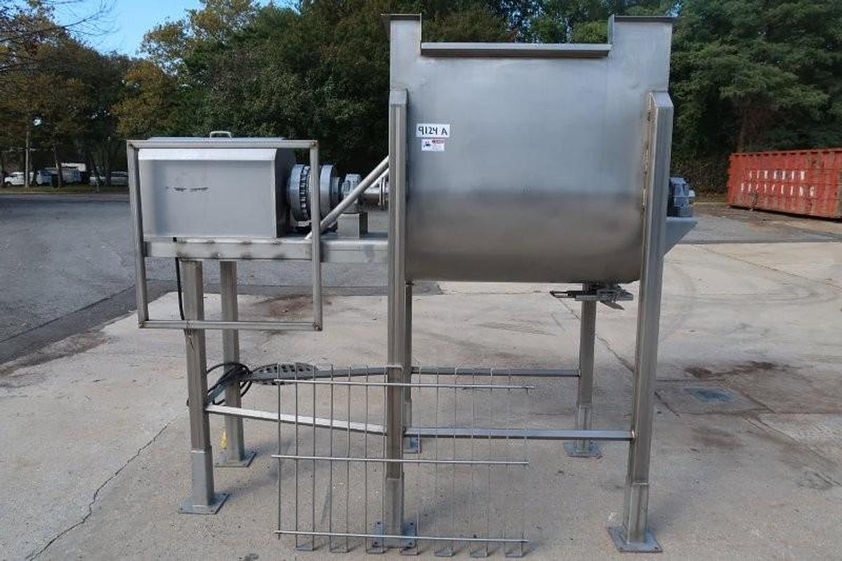 Used Horizontal Stainless Steel Double Ribbon Blender