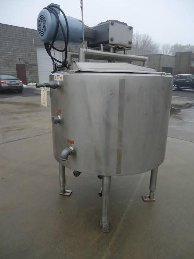 Used 300 Gallon Crepaco Stainless Steel Scraper Agitated Vessel, 75 Psi Jacket