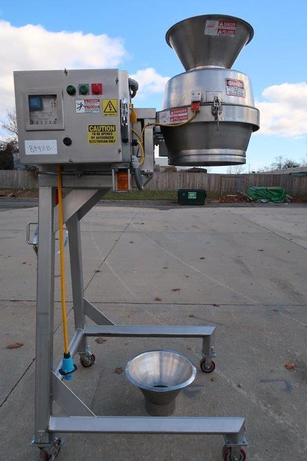 Used Urschel CC-D Shredder/Slicer/Strip Cutter, Portable top mounted stainless steel product hopper