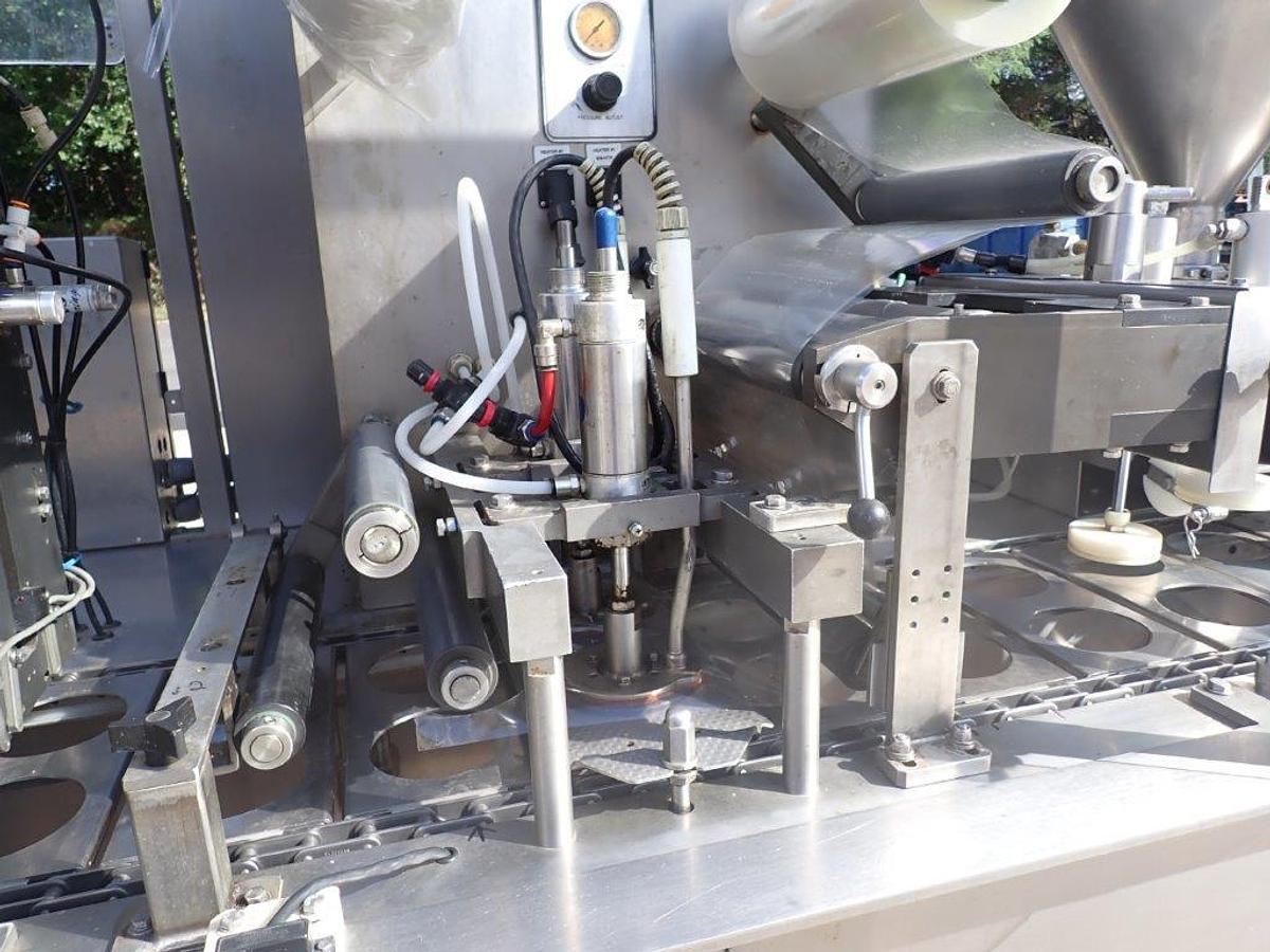 Used Holmatic PR-2 Dual Lane Cup Filler/Sealer/Overcapper, 4-1/2 Inch Diameter Tooling