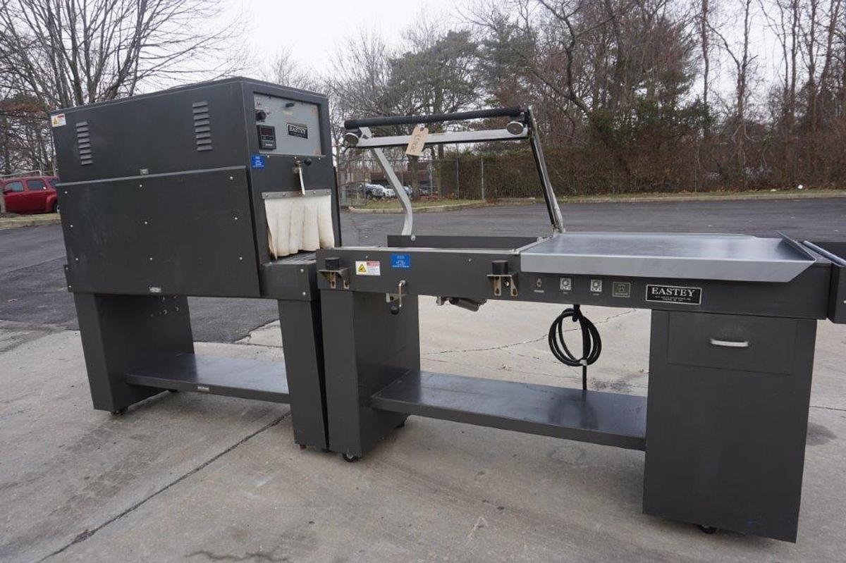 Used Jeff Eastey Semi-Automatic L-Sealer and Shrink Tunnel, Portable