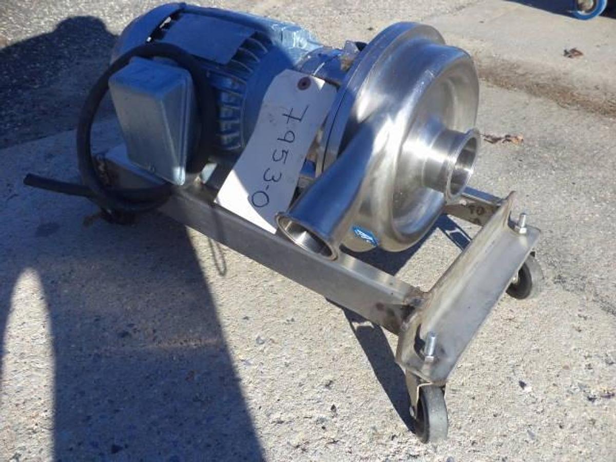 Used 3 In. X 2 In. Stainless Steel Sanitary Centrifugal Pump, 2 HP