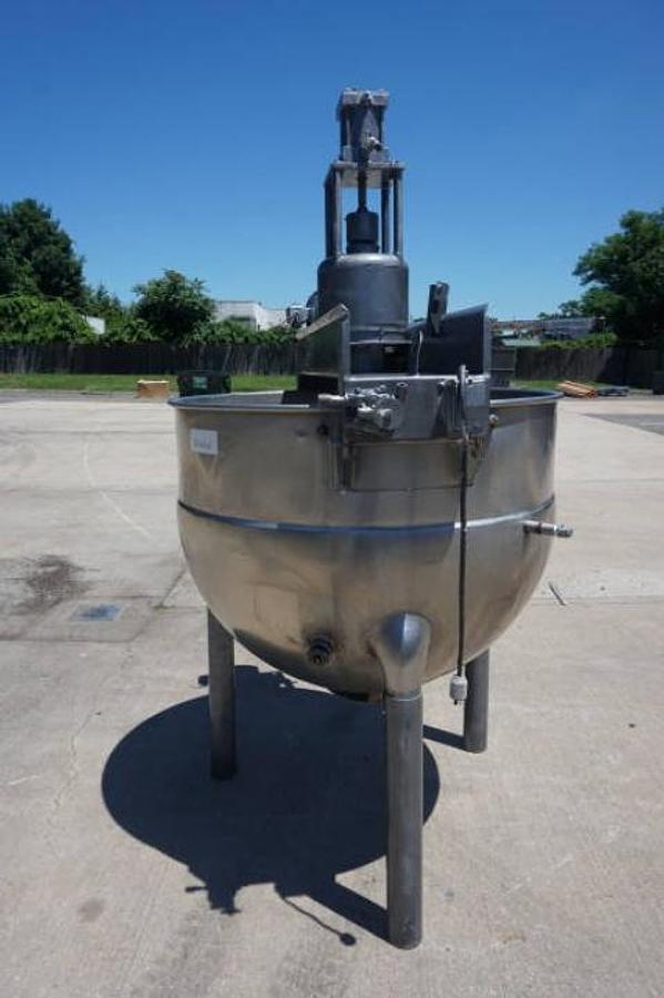 Used 200 Gallon Hamilton Stainless Steel Mixing Kettle, 125 PSI Jacket