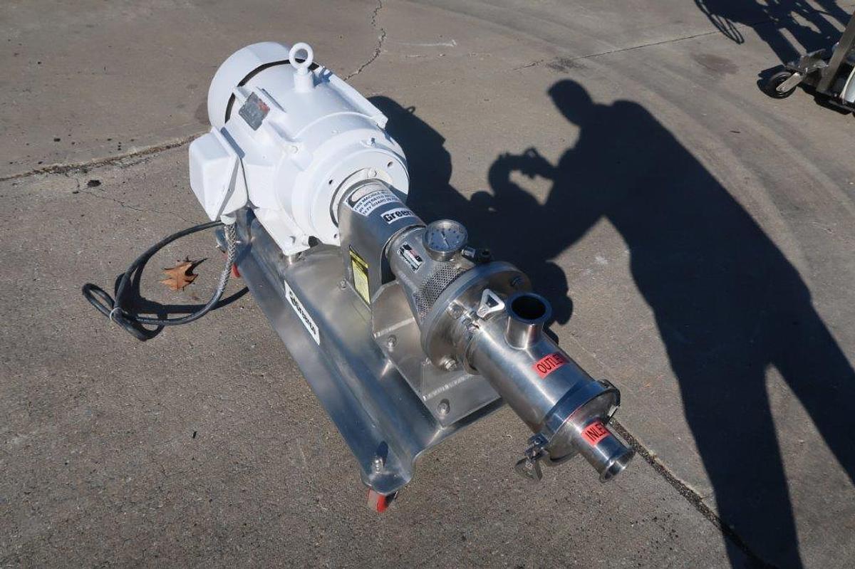 Used Greerco 4 In. Sanitary Pipeline Homogenizing Mixer, Portable