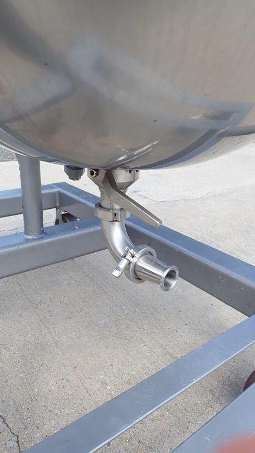 Used 100 Gallon Lee SS Double Motion Kettle, Tilt-Out Agitator