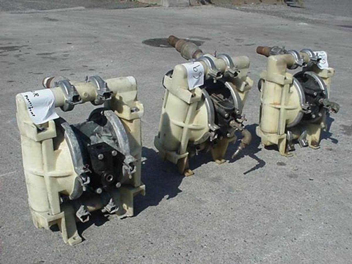 Used Plastic Diaphragm Pumps, Air Operated (3)