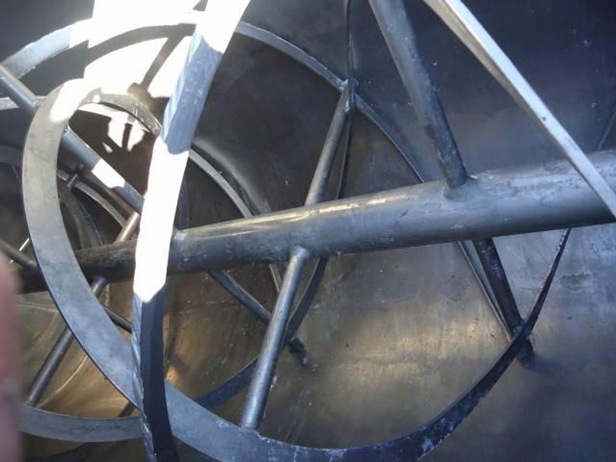 Used 100 Cu.ft. Stainless Jacketed Double Ribbon Blender, 25 Hp