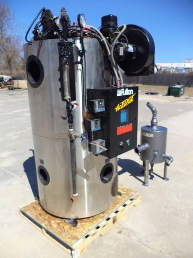 Used Fulton FB-020-F Natural Gas Steam Boiler, stainless shrouding