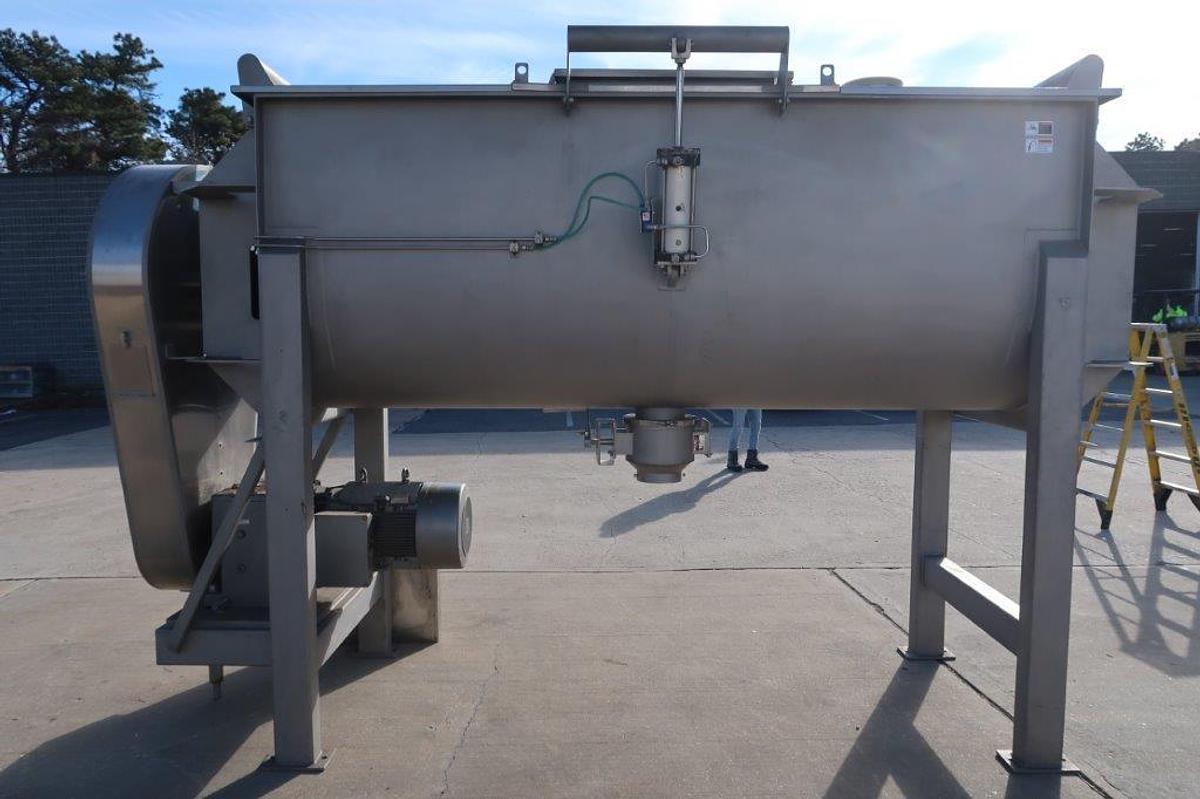 Used 120 Cu. Ft. A&M Process 316 Stainless Double Ribbon Blender, 40HP