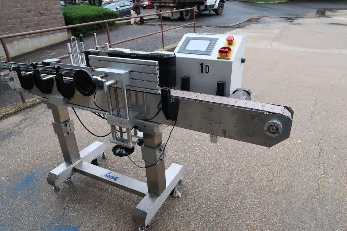 Used Labelette/Accutek APS-106 Automatic Pressure Sensitive Spot/Wrap Labeler