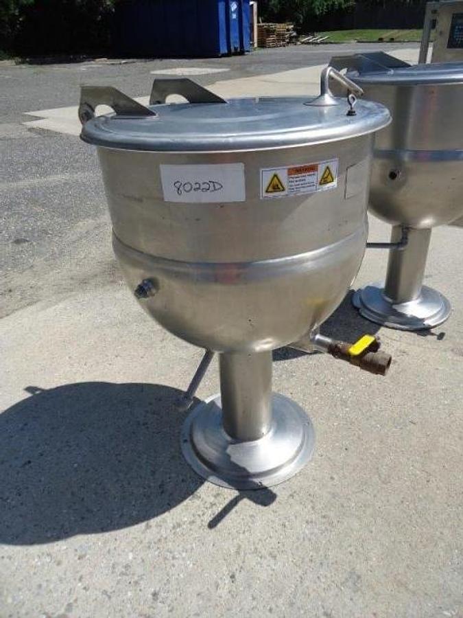 Used 30 Gallon Legion Stainless Hemispherical Kettle, 30 PSI Jacket
