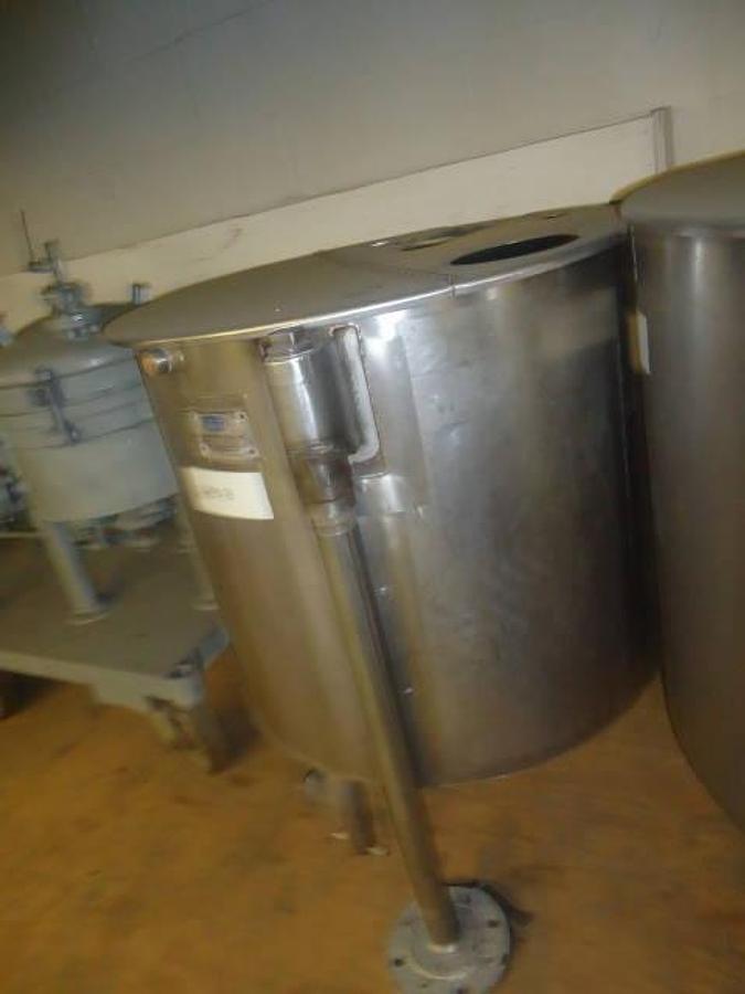 Used 65 Gal. B&g 316 Stainless Steel Jacketed Vertical Mix Tanks