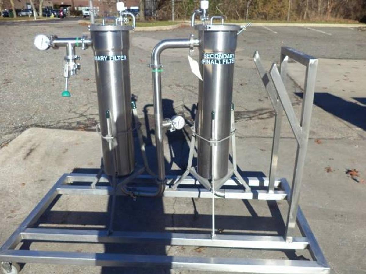 Used Alfa Laval 9 in. x 36 in. Twin Basket Filter, 316 Stainless Steel