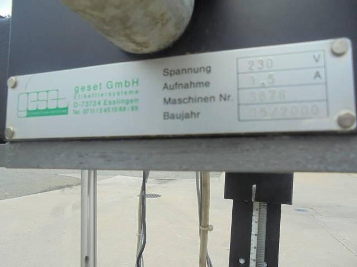 Used Geset Pressure Sensitive Top Labeler, Portable