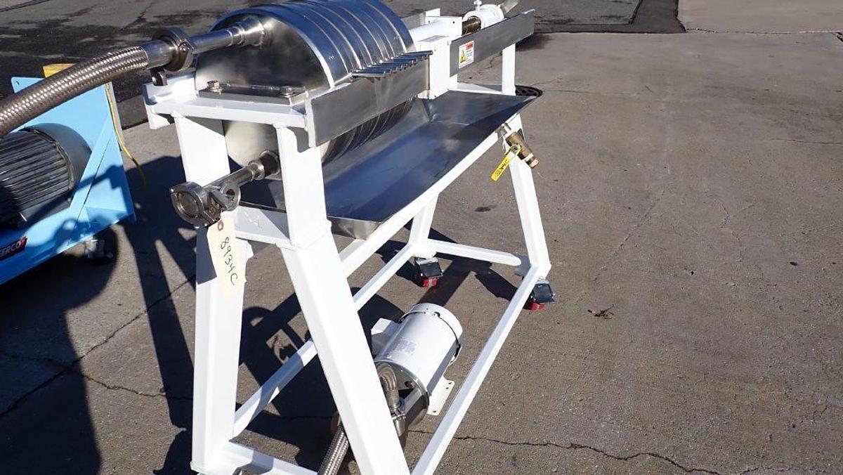 Used Star 12 In. Diameter SS Filter Press, with Pump