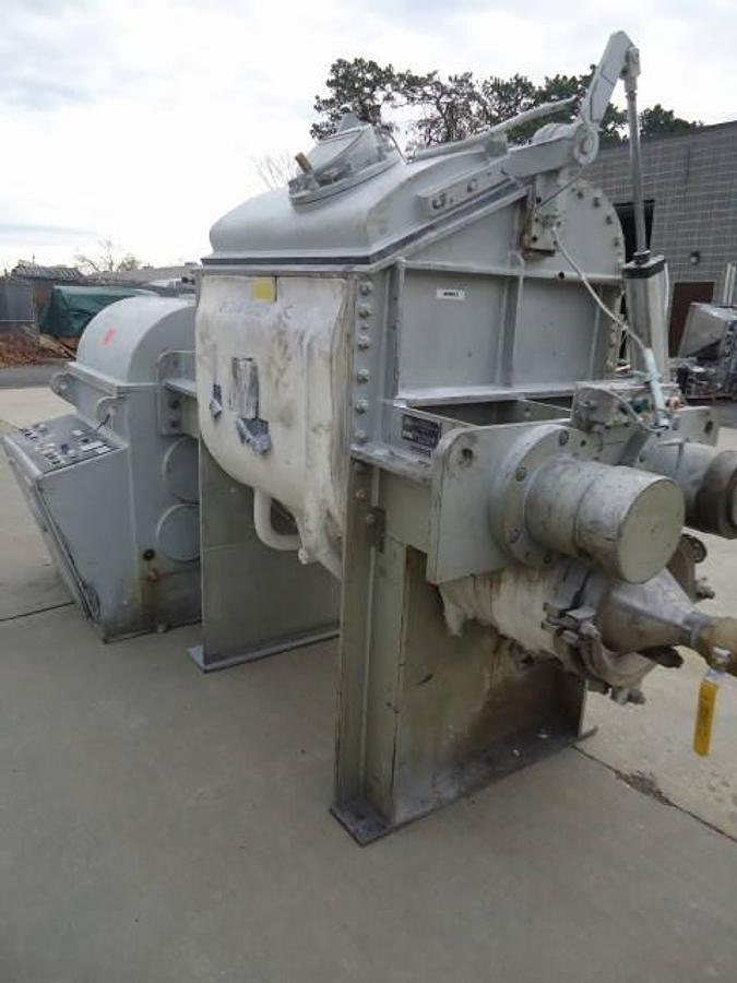 Used Amk 120 Gallon Double Sigma Arm Mixer-Extruder, Jacketed