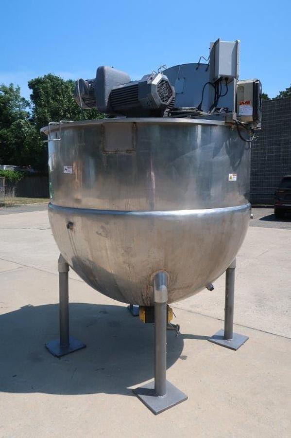 Used 750 Gallon Groen Scraper Kettle, 100PSI Jacket