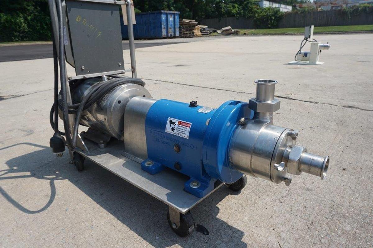 Used Waukesha SP4 Inline Shear Pump/Emulsifier 10HP Stainless Motor