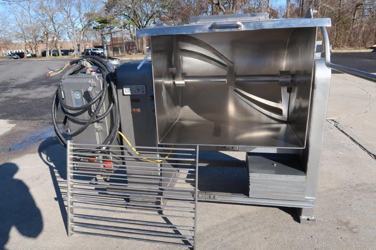 Used Colton 5 Cubic Foot Stainless Steel Single Arm Mixer, Tilt Discharge