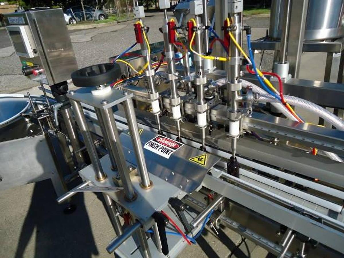 Used Oden “Servo/Fill” Four Head Stainless Modular Automatic Filling System, UNUSED