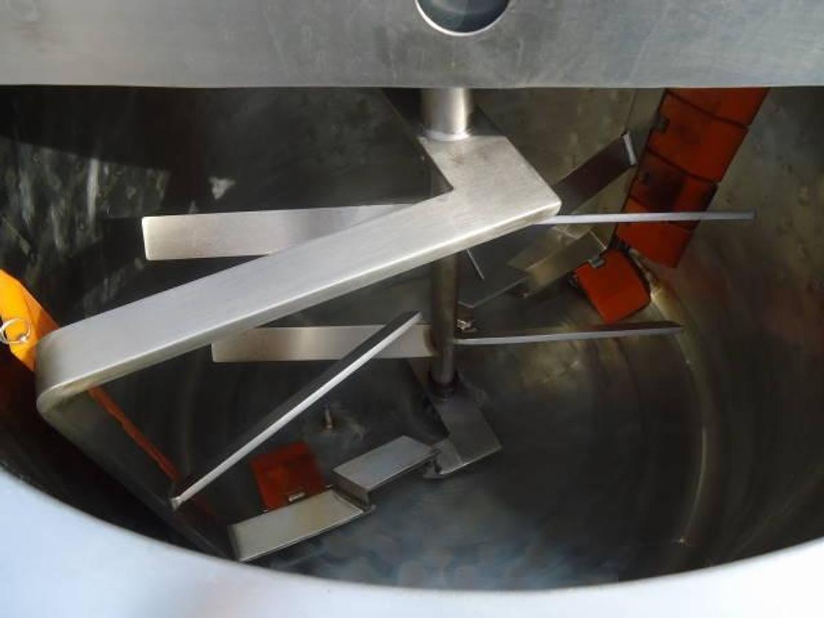 Used 100 Gallon Walker 316 Stainless Double Motion Mix Kettle, 100 PSI  Jacket