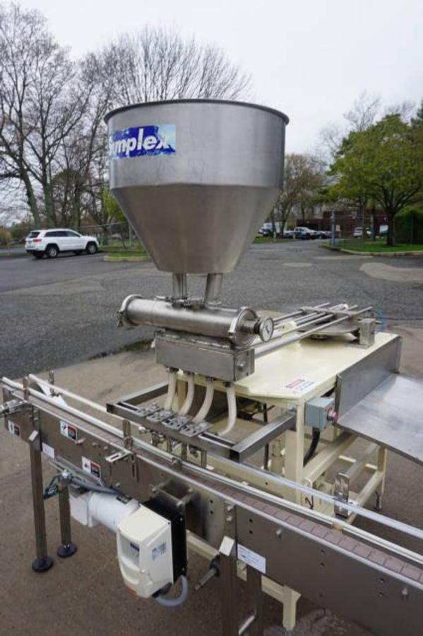 Used Simplex Four Head Piston Filling Machine