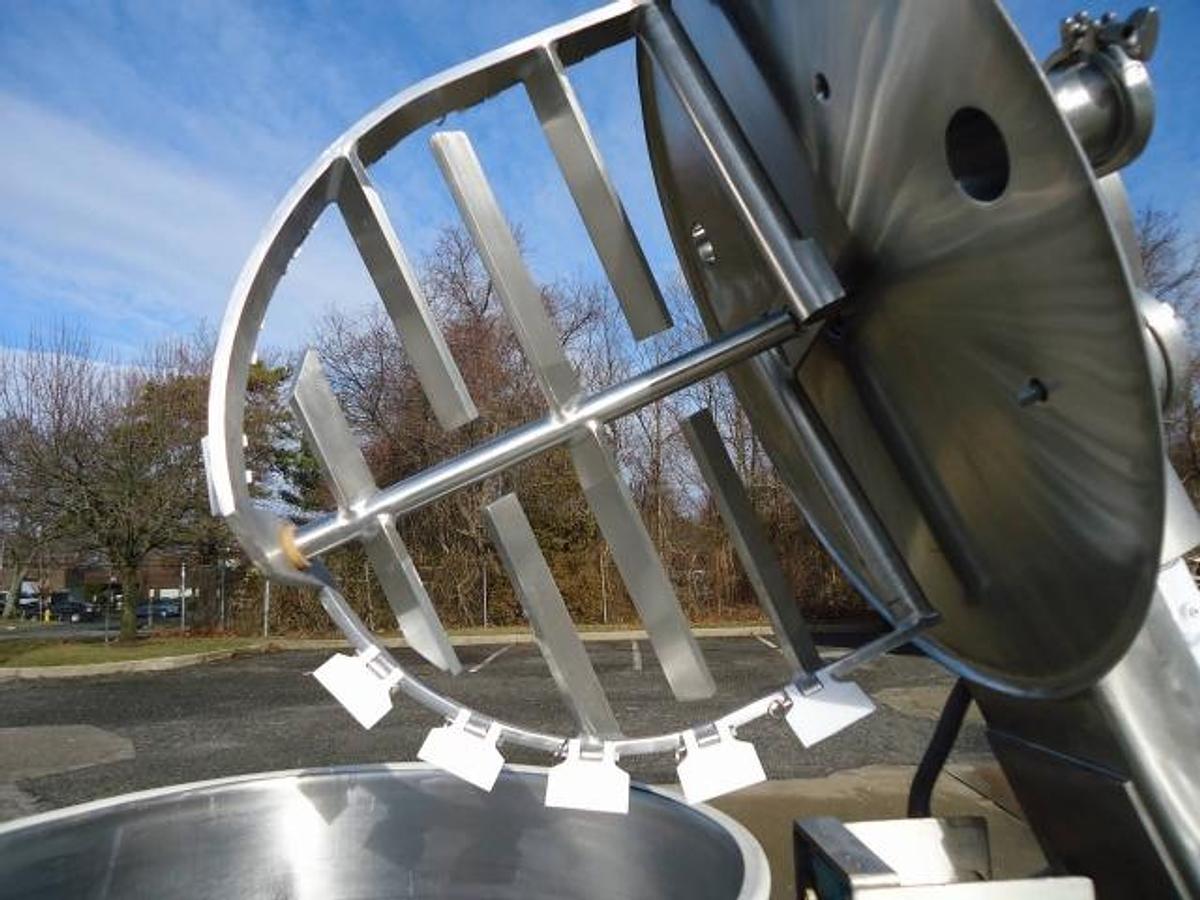 Used 100 Gallon Lee Type 316 Stainless Steel Jacketed Double Motion Tilt Kettle, Explosion Proof –