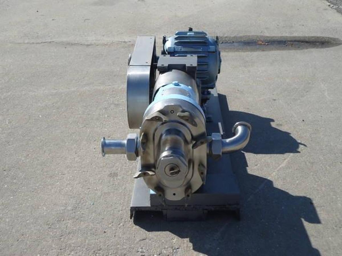 Used Waukesha Size 25 Stainless Steel Positive Displacement Pump, 1 Hp